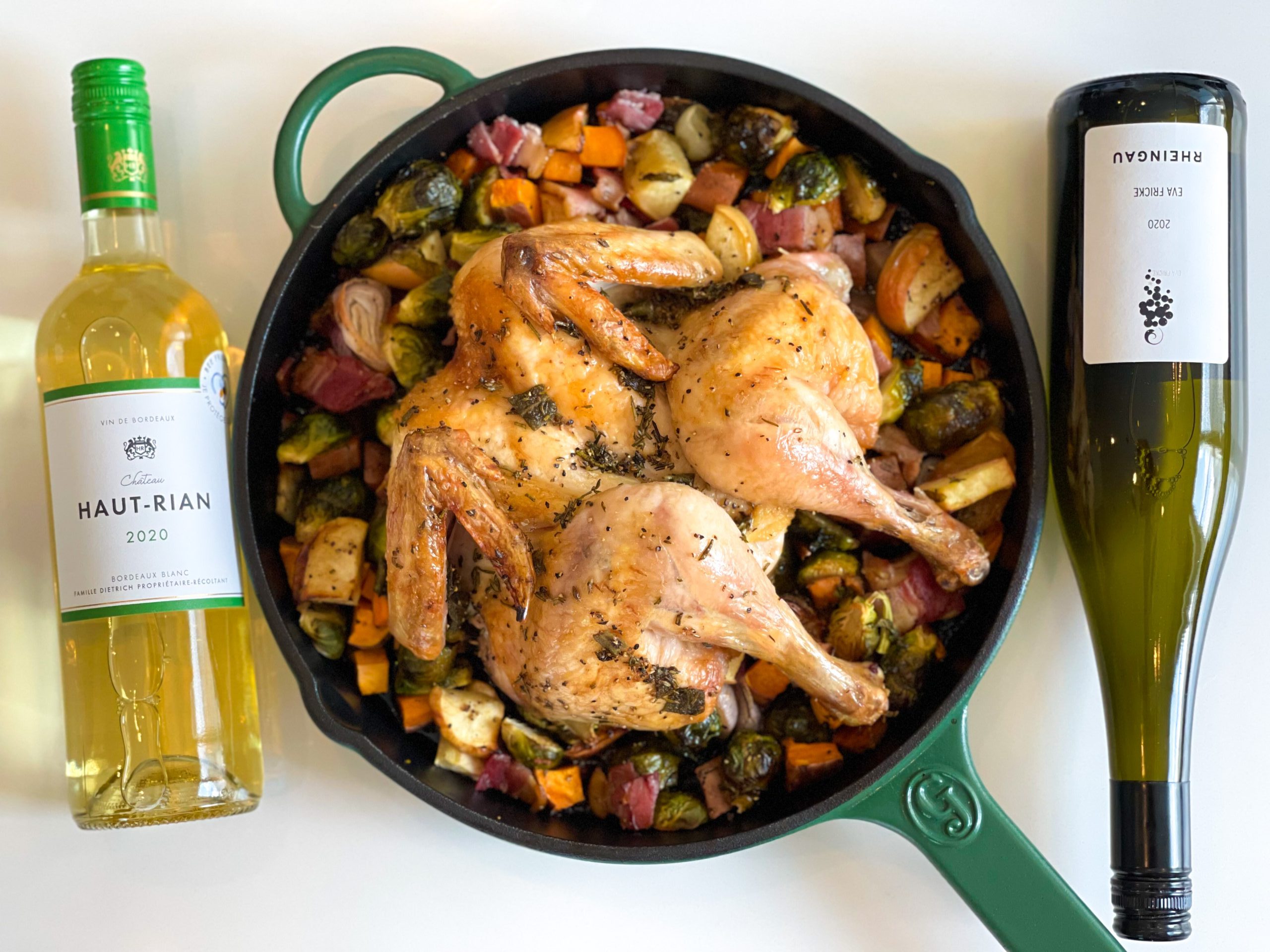 Slow Down Your Midweek Rush with Cozy One-Pan Oven-Roasted Chicken and Wine Pairings